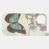 Blauwe en bruine vlinder Case-Mate iPhone case (Achterkant (horizontaal))