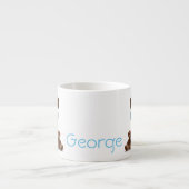 Blauwe en chocolade ballonnen Teddy Bears Baby Mok (Voorkant)