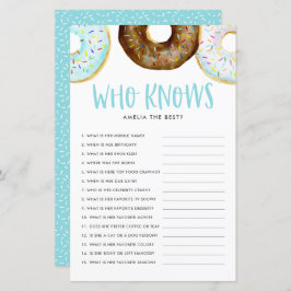 Blauwe en chocolade donuts die het beste spel van 