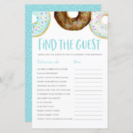 Blauwe en chocolade donuts Zoek het gastspel