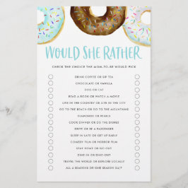 Blauwe en chocolade donuts zouden mam in plaats va