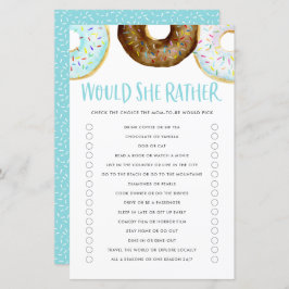 Blauwe en chocolade donuts zouden mam in plaats va