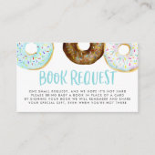 Blauwe en chocolade Waterverf Donuts Book Request Informatiekaartje (Voorkant)