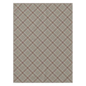 Blauwe en chocoladebruine cheque tafelkleed (Voorkant)