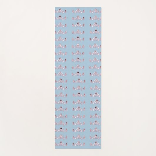 Blauwe en cranberry Yoga Mat (Voorkant)