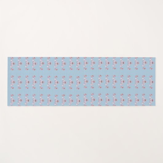 Blauwe en cranberry Yoga Mat (Voorkant (horizontaal))