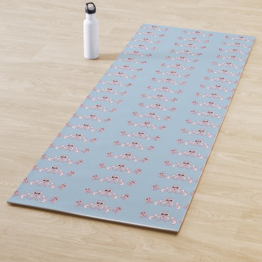 Blauwe en cranberry Yoga Mat (In situ)