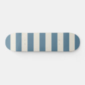 Blauwe en Crème Verticale Strepen Persoonlijk Skateboard (Horizontaal)