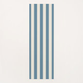Blauwe en Crème Verticale Strepen Yogamat (Voorkant)