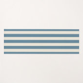 Blauwe en Crème Verticale Strepen Yogamat (Voorkant (horizontaal))
