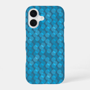 blauwe en denim gelaagde stippen iPhone 16 hoesje