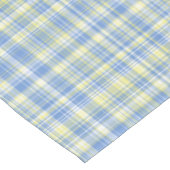 Blauwe en geelgele napjes en tegels tafelkleed (Gekanteld)