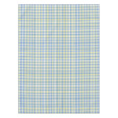 Blauwe en geelgele napjes en tegels tafelkleed (Voorkant)