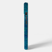 Blauwe en gele Abstracte marmer-mozaïekvochtige ku Case-Mate iPhone Case (Achterkant / Links)