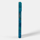 Blauwe en gele Abstracte marmer-mozaïekvochtige ku Case-Mate iPhone Case (Achterkant / Rechts)