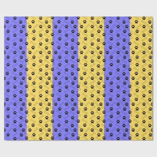 Blauwe en gele afdrukken cadeaupapier (Vlak)