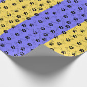 Blauwe en gele afdrukken cadeaupapier (Hoek)