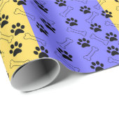 Blauwe en gele afdrukken cadeaupapier (Rol Hoek)