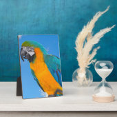 Blauwe en gele ara fotoplaat (Zijkant)