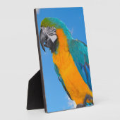 Blauwe en gele ara fotoplaat (Zijkant)