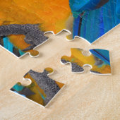 Blauwe en gele ara legpuzzel (Zijkant)
