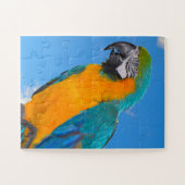 Blauwe en gele ara legpuzzel (Horizontaal)