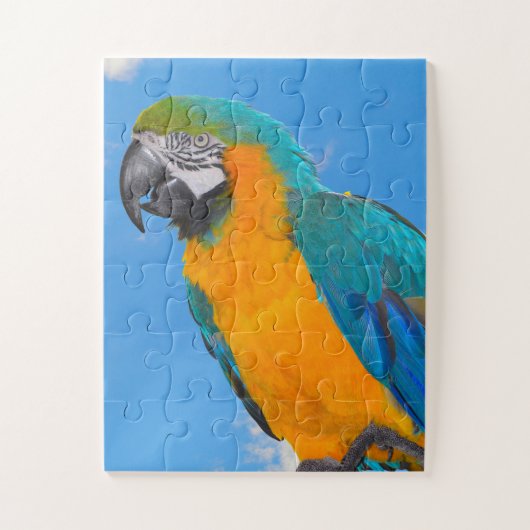 Blauwe en gele ara legpuzzel (Verticaal)