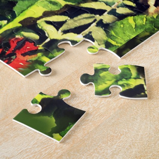 Blauwe en gele ara legpuzzel (Zijkant)