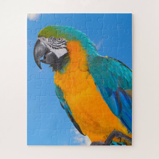 Blauwe en gele ara legpuzzel (Verticaal)