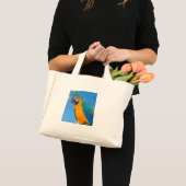 Blauwe en gele ara mini tote bag (Voorkant (product))