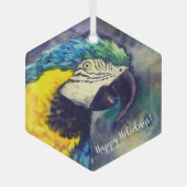 Blauwe en gele ara Ornament (Voorkant)