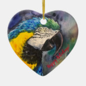 Blauwe en gele ara Ornament (Voorkant)