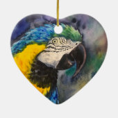 Blauwe en gele ara Ornament (Achterkant)