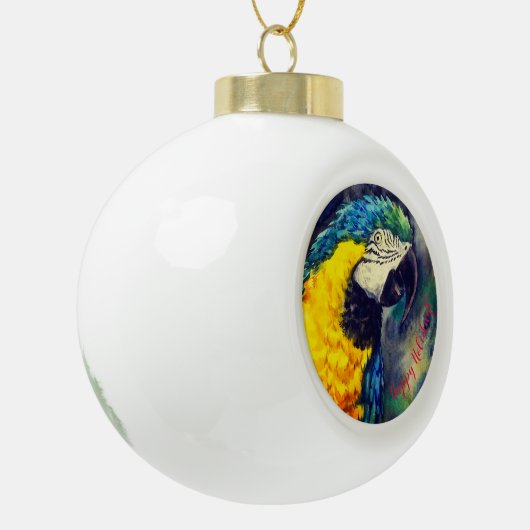 Blauwe en gele ara Ornament (Links)