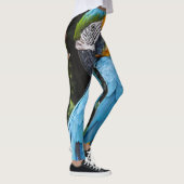 Blauwe en gele ara Preening Leggings (Rechts)
