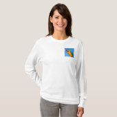 Blauwe en gele ara t-shirt (Voorkant volledig)