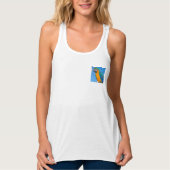 Blauwe en gele ara tanktop (Voorkant)