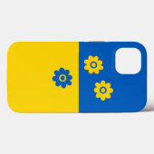 Blauwe en gele bloemen Case-Mate iPhone case (Achterkant (horizontaal))