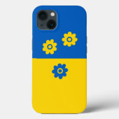Blauwe en gele bloemen Case-Mate iPhone case (Achterkant)