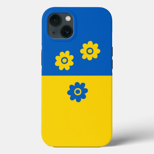 Blauwe en gele bloemen Case-Mate iPhone case (Achterkant)