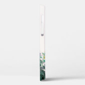 Blauwe en gele bloemen op witte wand Case-Mate iPhone case (Achterkant / Links)