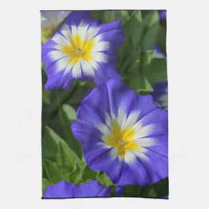 Blauwe en gele bruinachtige bruinvissen theedoek