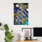 Blauwe en gele bubbels poster (Thuiskantoor)