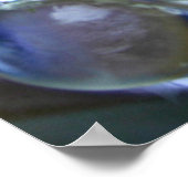 Blauwe en gele bubbels poster (Hoek)