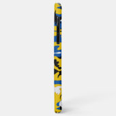 Blauwe en gele Camo Case-Mate iPhone Case (Achterkant/links)