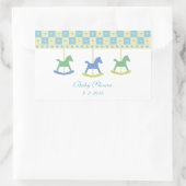 Blauwe en gele carrousel: Baby showers Stickers (Tas)