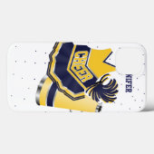 Blauwe en gele Cheerleader iPad-draagtas Case-Mate iPhone Case (Achterkant (horizontaal))