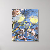 Blauwe en gele cichorei canvas afdruk (Voorkant)