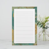 Blauwe en gele cirkels briefpapier (Staand voorkant)