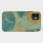 Blauwe en gele cirkels Case-Mate iPhone case (Achterkant (horizontaal))